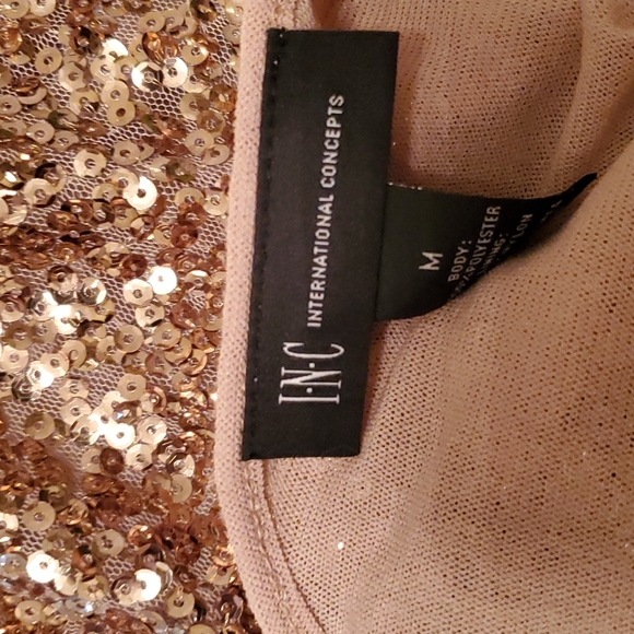 INC Gold Sequin Dress - Picture 3 of 3